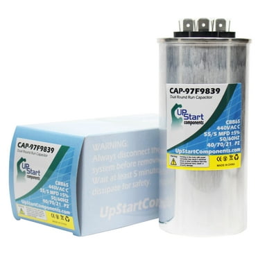 40/5 MFD 440 Volt Dual Round Run Capacitor Replacement for Coleman/York 024-25894-000 UpStart Components Brand CAP-97F9838 